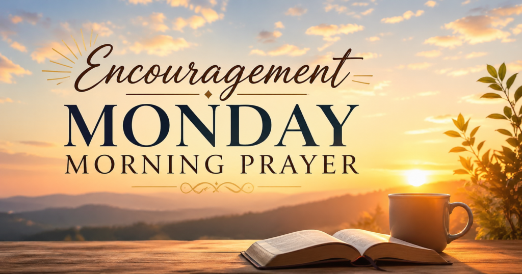 encouragement monday morning prayer sunrise calm peaceful start