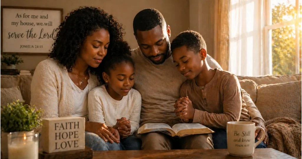 African American Sunday blessings family peaceful Sunday morning faith and love