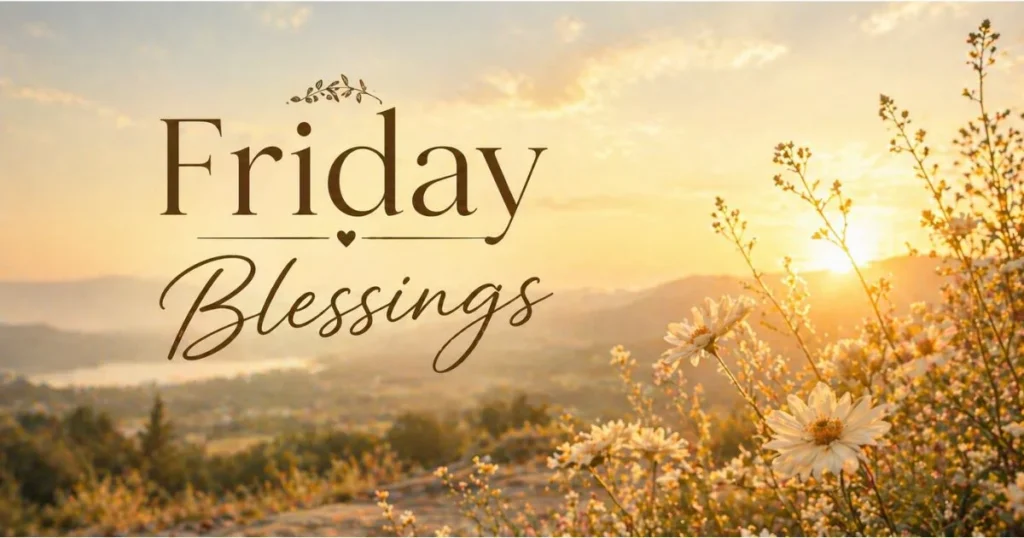 friday blessings images with sunrise and flowers