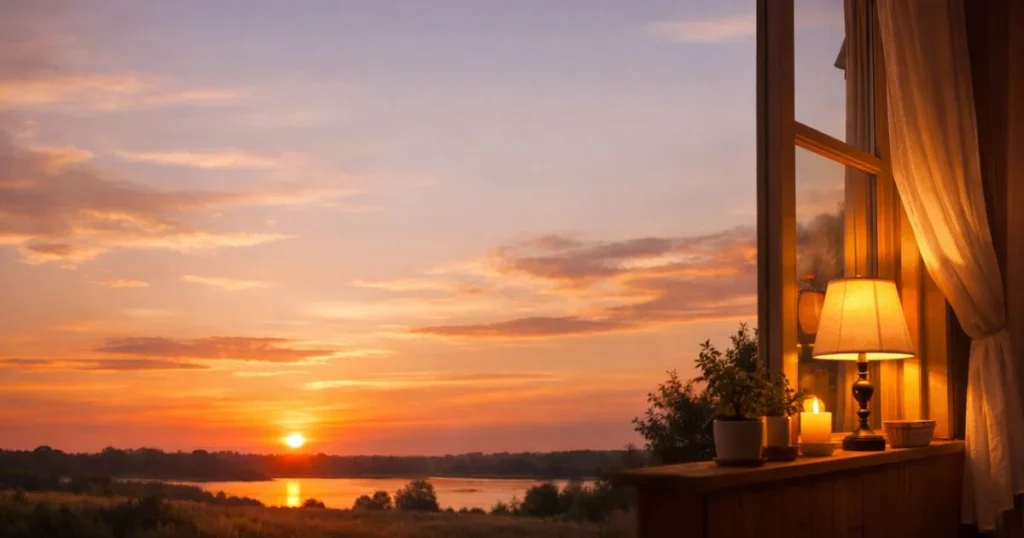 good evening blessings sunset peaceful scene