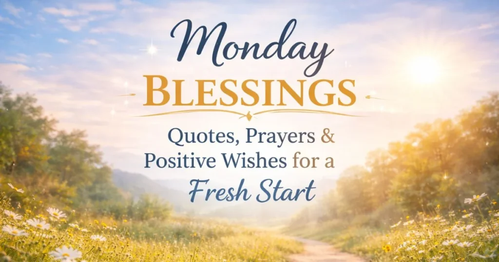 Monday blessings quotes prayers fresh start image