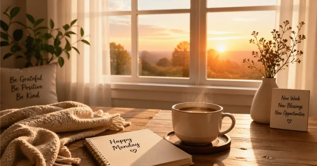 Monday morning blessings calm sunrise peaceful start