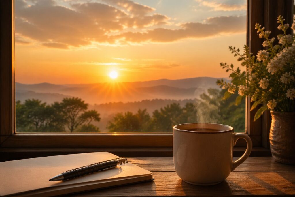 monday morning blessings with sunrise and calm mood