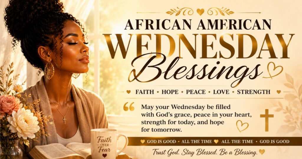African American Wednesday blessings with faith hope and encouragement