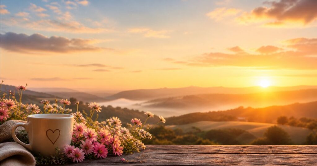 good morning sunday blessings peaceful sunrise