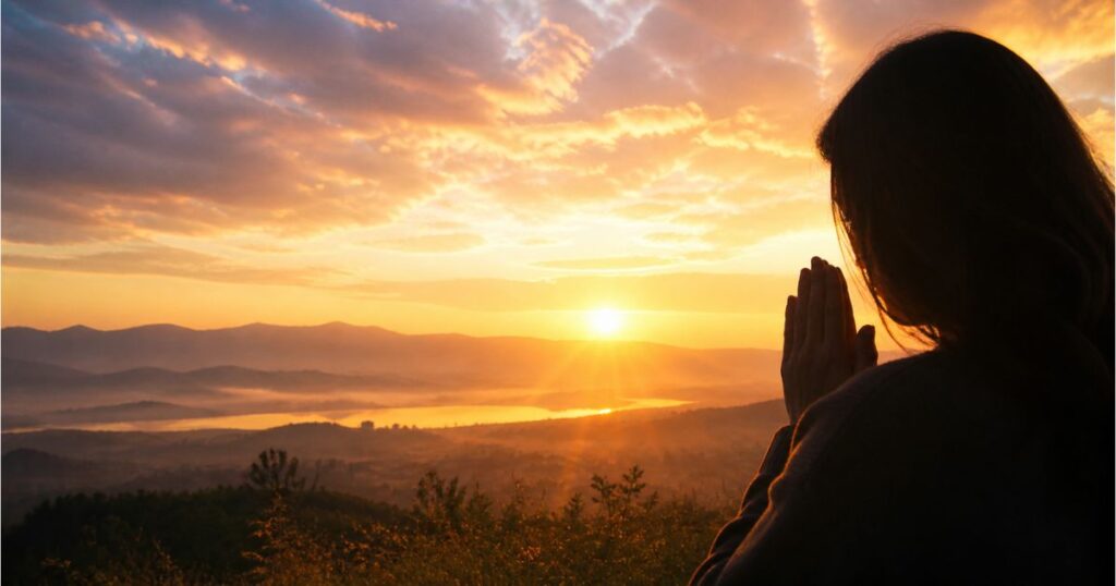 sunday morning prayer for family and friends peaceful sunrise