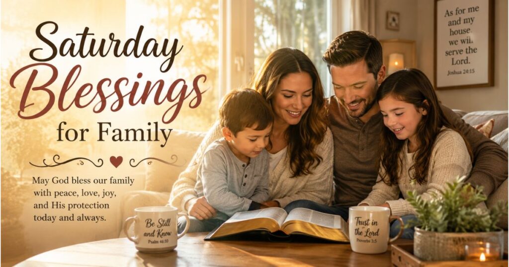 Saturday Blessings for Family with Prayer and Bible Verse