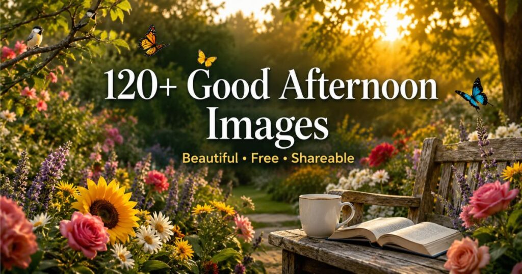 Beautiful good afternoon images with flowers and warm blessings